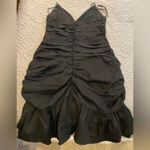 Black spaghetti strap mini dress